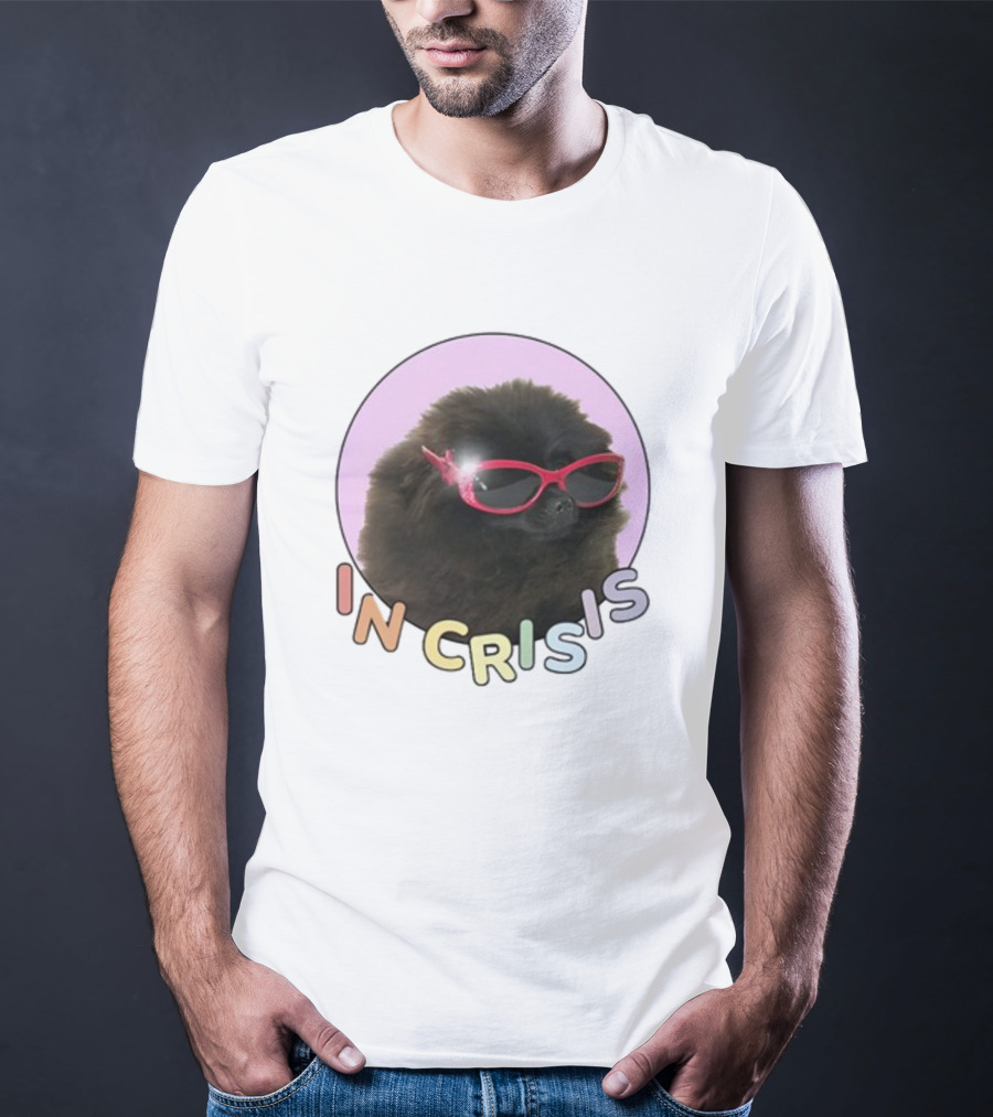 In Crisis Dog With Red Sunglasses T-Shirt