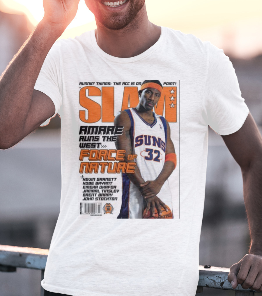 SLAM Amare Runs The West Force Of Nature Suns Basketball Star T-Shirt