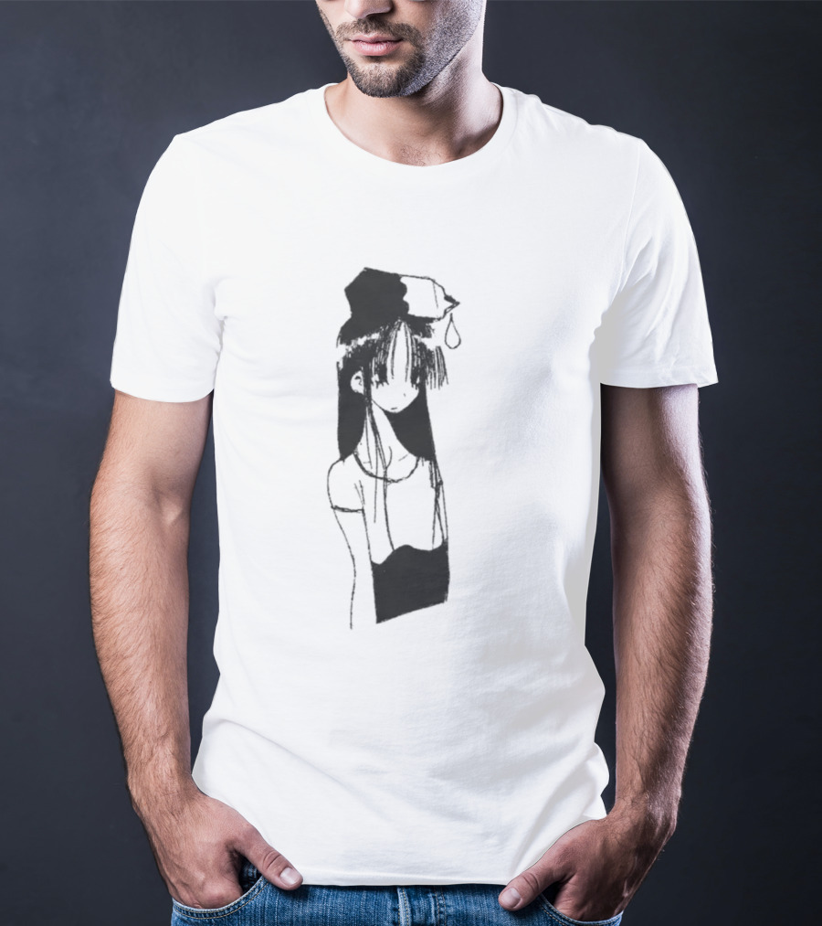 Milk Head Girl Anime Manga Style Oversized T-Shirt