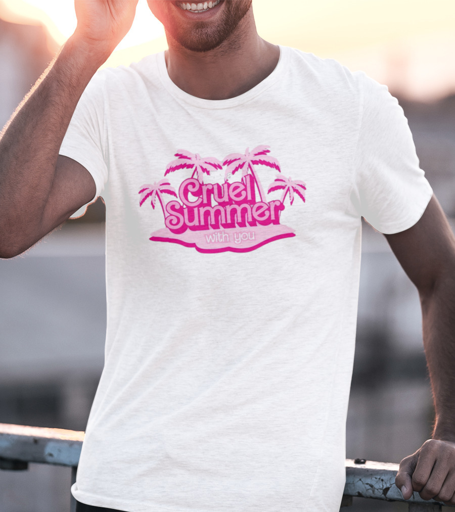 It's A Cruel Summer With You Pink Palm Trees T-Shirt