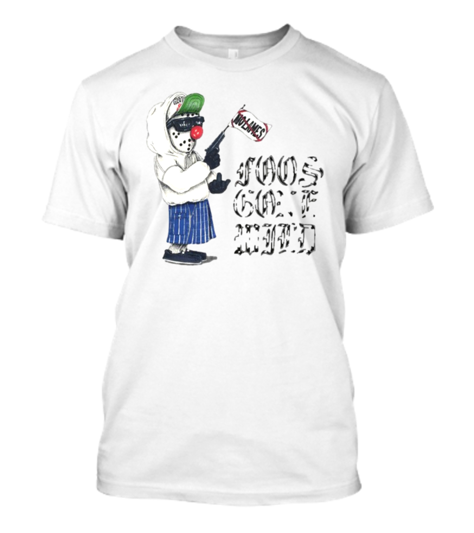 Foos Gone Wild Clown Bandit With Los Angeles Flag T-Shirt