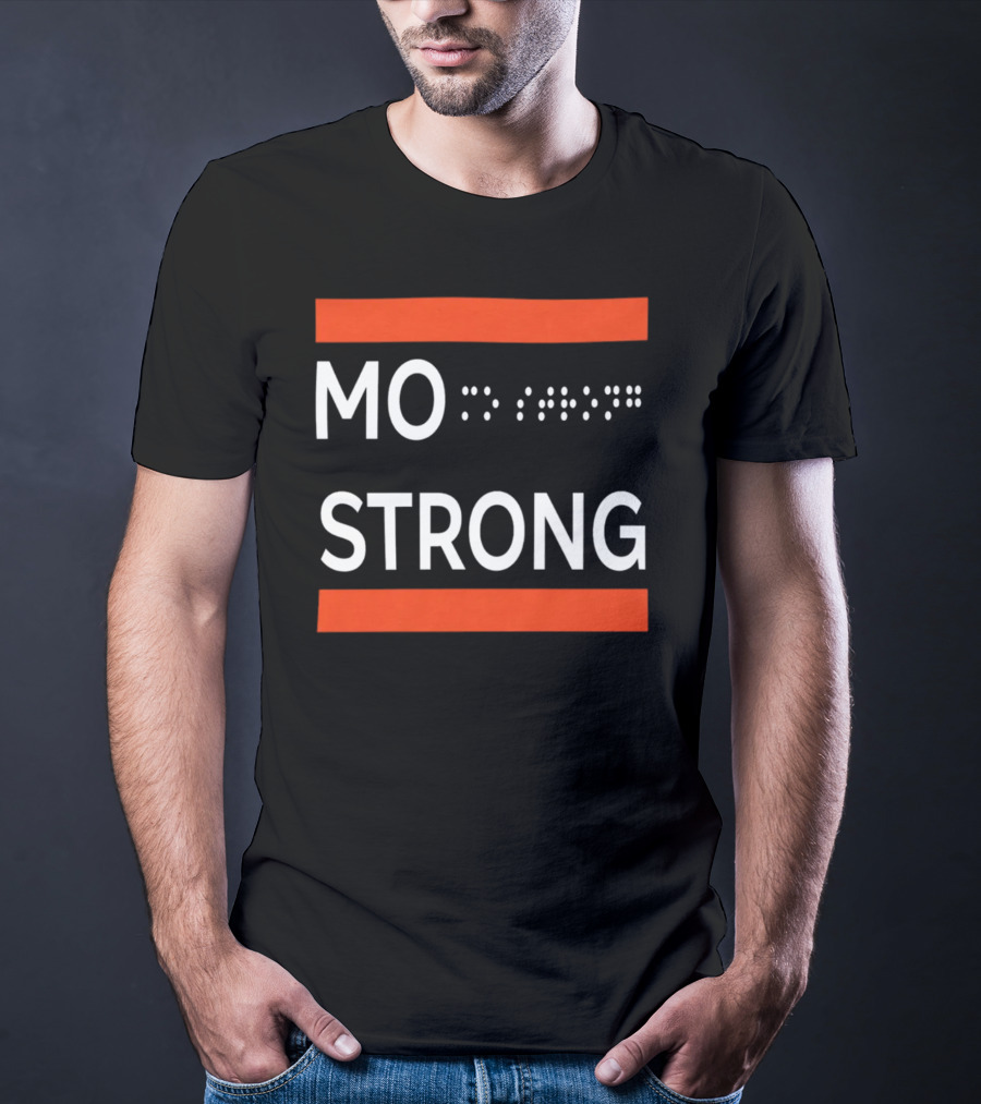 MO STRONG Braille Text T-Shirt