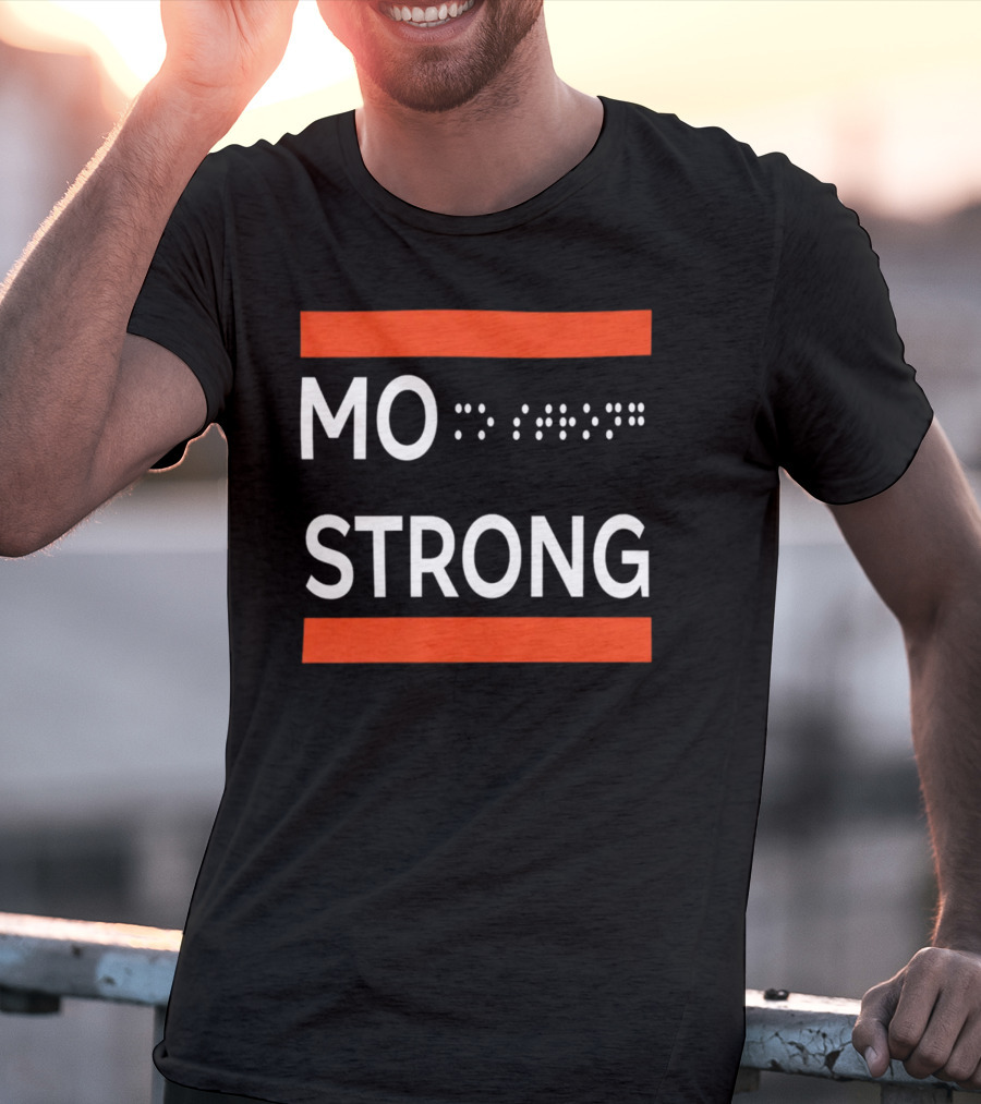 MO STRONG Braille Text T-Shirt