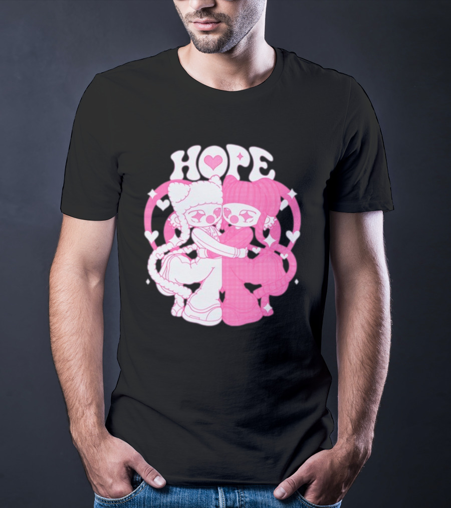 Lizigrace Hope Pink Hearts Embrace T-Shirt