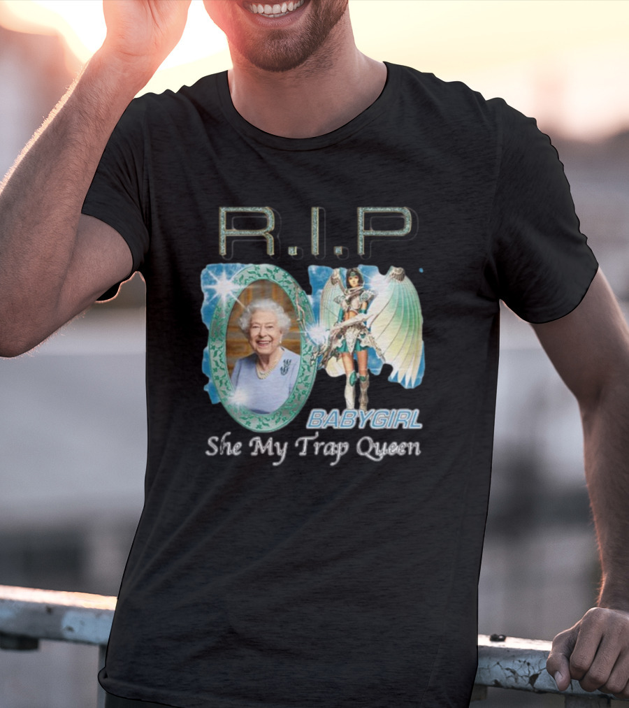 R.I.P Baby Girl She My Trap Queen Angel Wings Mirror T-Shirt