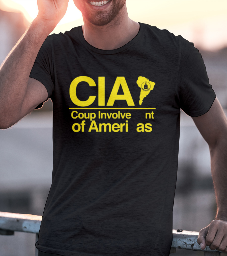 CIA Coup Involvement Of Americas Map Iconography T-Shirt