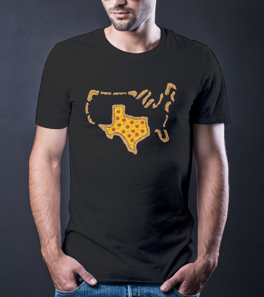 Texas Humor Grand Pizza Map T-Shirt