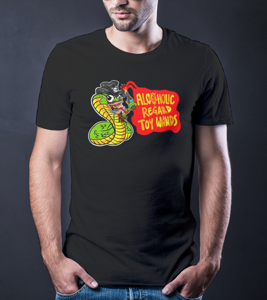 ALCOHOLIC REGARD TOY WANDS Snake Pirate Drinking T-Shirt