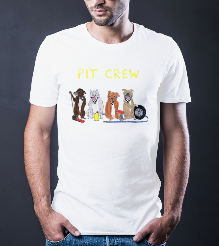 Pit Crew Canine Mechanics With Tools And Tire T-Shirt