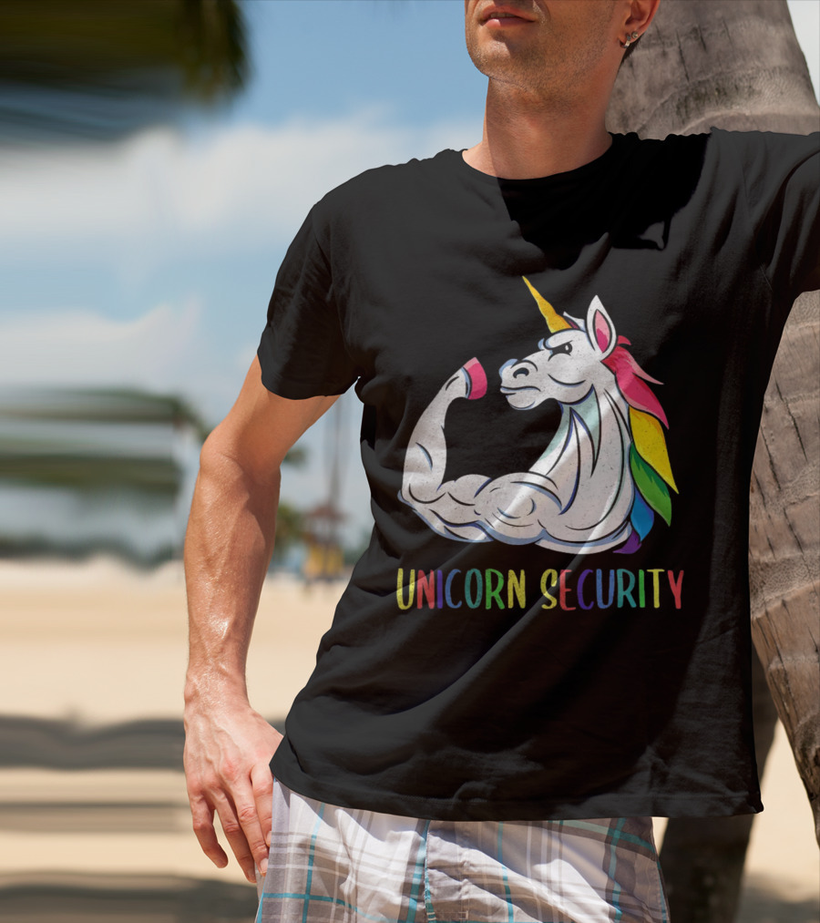 Unicorn Security Daddycorn Mens Cute Halloween Costume T-Shirt