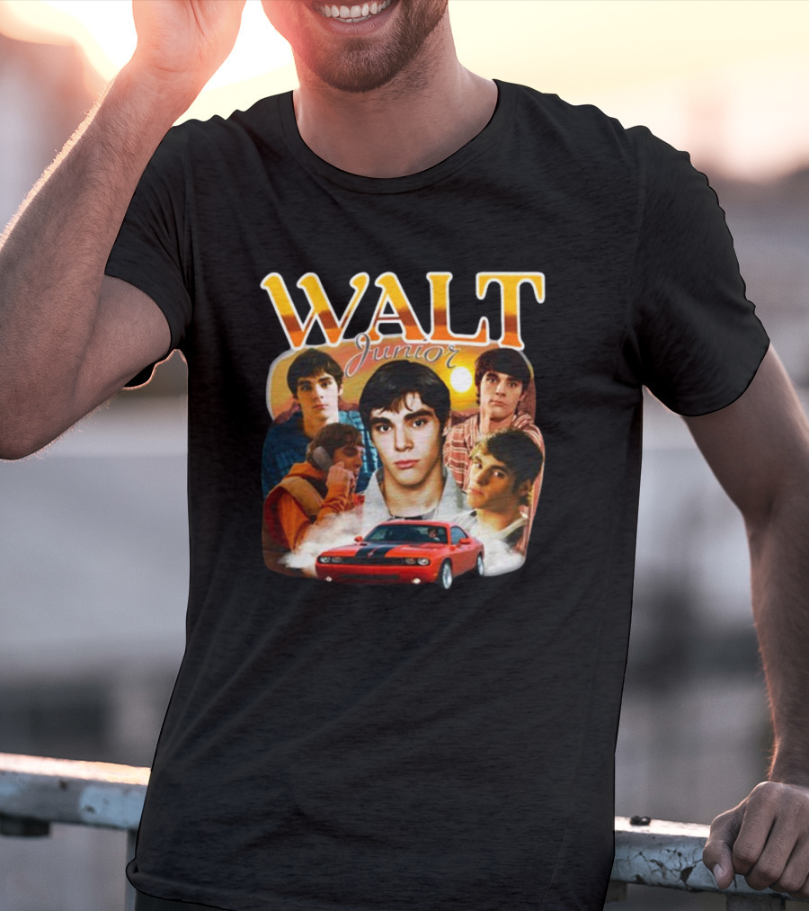 Funnyahhtees Store Walt Junior Collage With Red Car T-Shirt