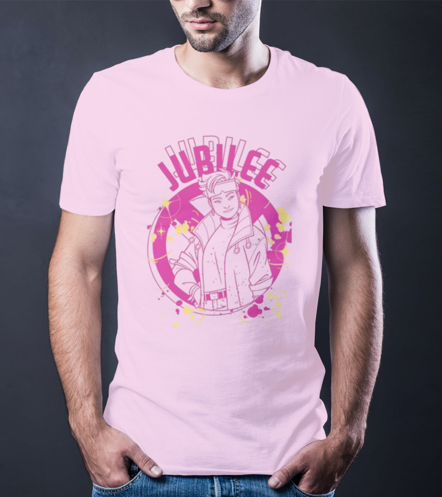 Jubilee X-Men Neon Pink T-Shirt