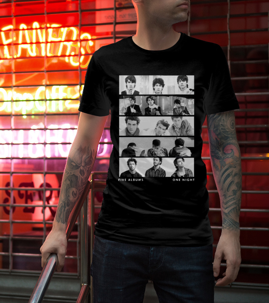 Jonas Brothers Five Albums One Night The Tracklist T-Shirt