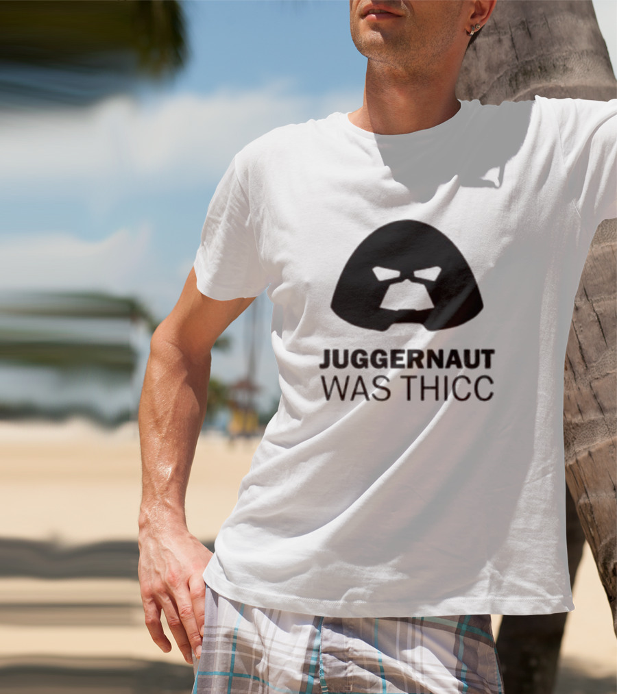 Juggernaut Was Thicc Bold Helmet T-Shirt