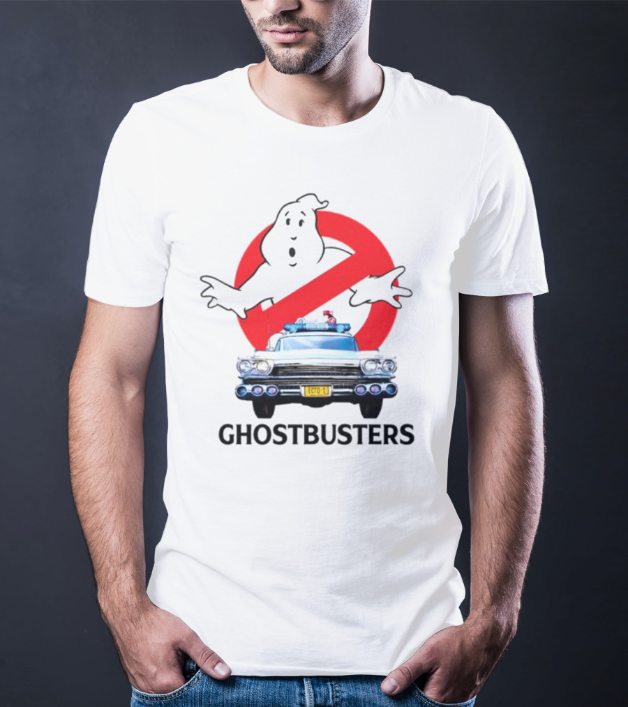 Ghostbusters No Ghost Logo Ecto-1 Car T-Shirt