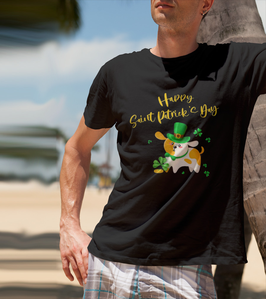 Happy Saint Patrick's Day Cute Kawaii Pug T-Shirt