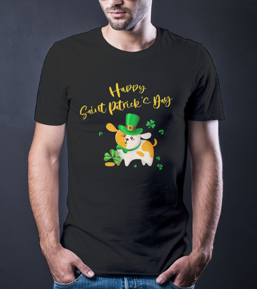 Happy Saint Patrick's Day Cute Kawaii Pug T-Shirt