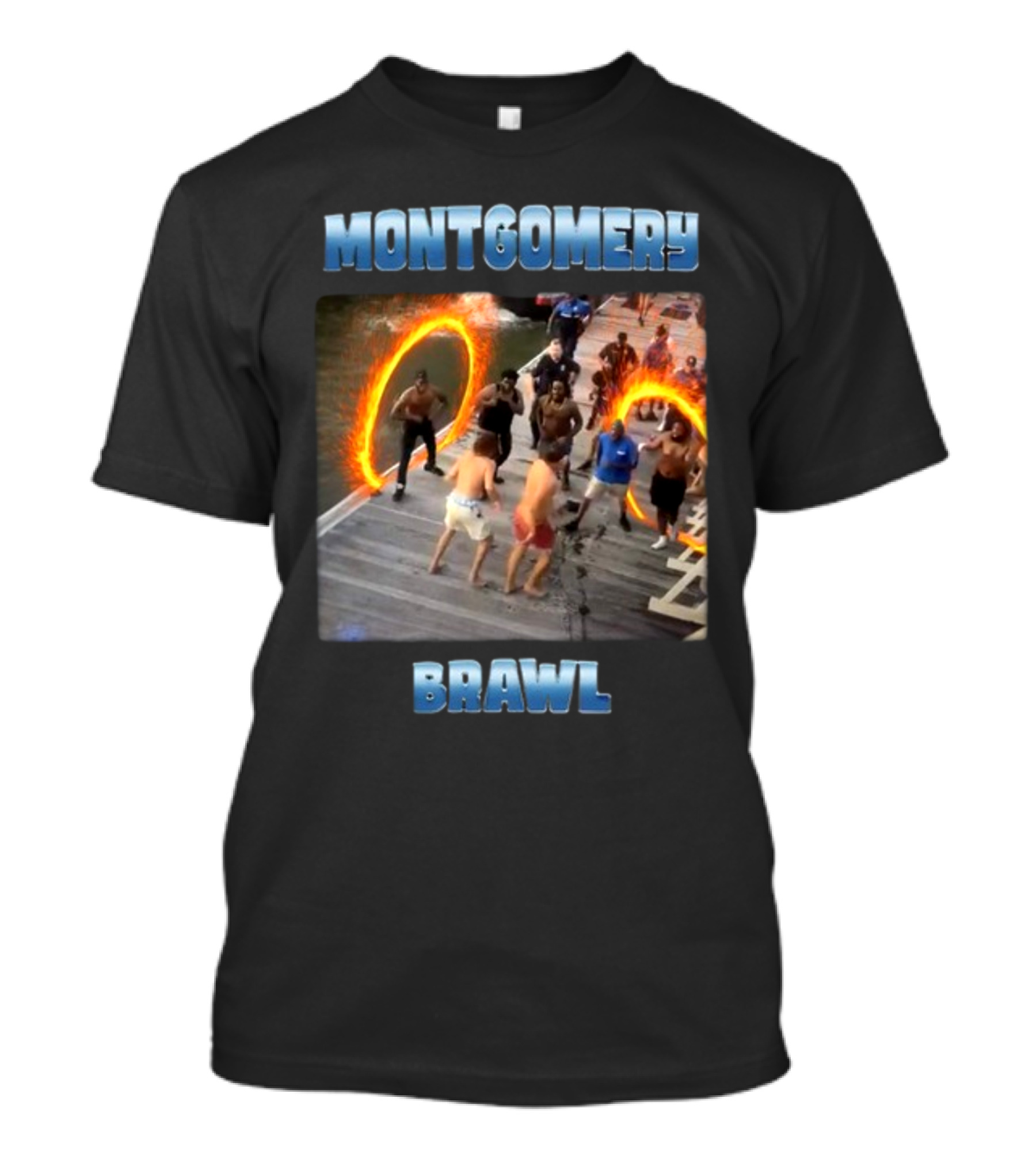 Montgomery Brawl Avenger Memeabletees Dock Fight Rings T-Shirt