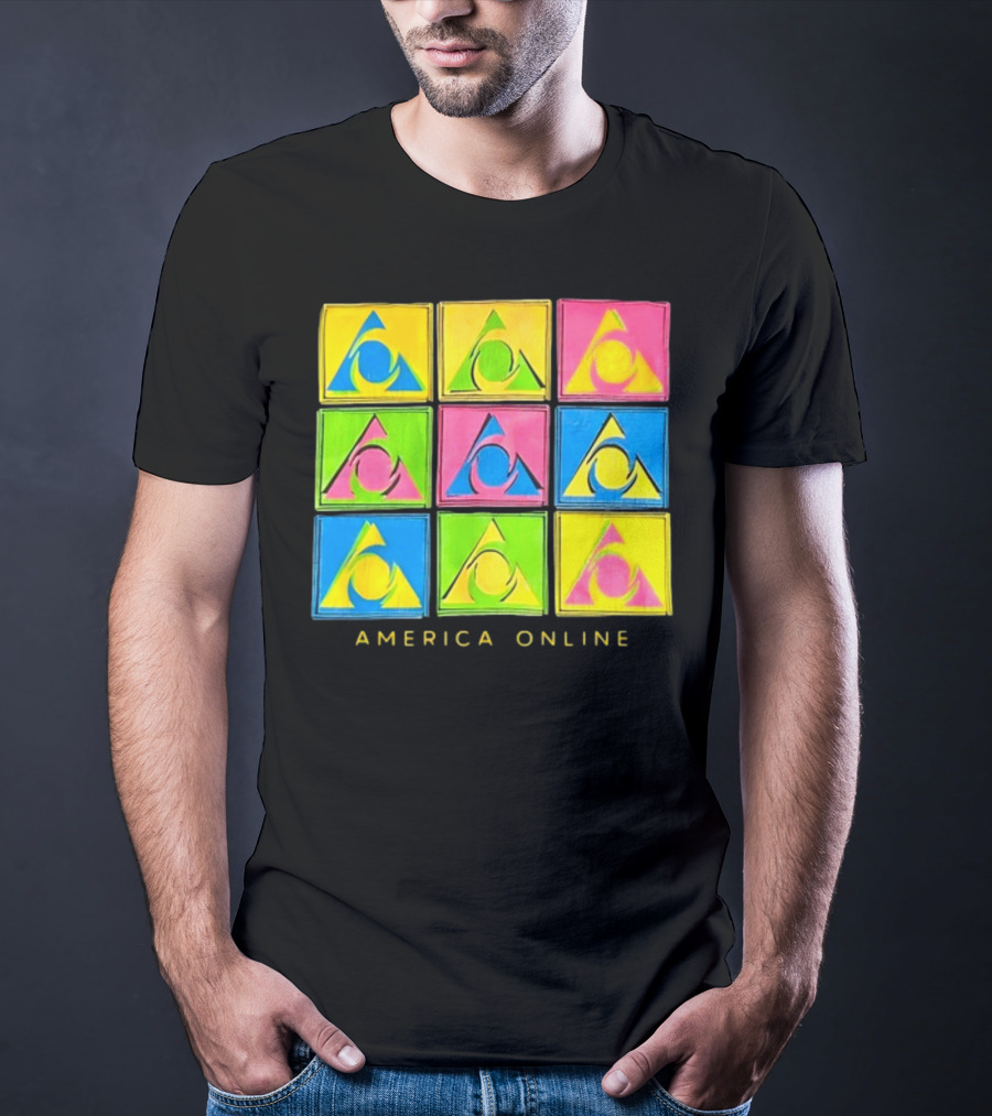 Pauly Holding AOL America Online Retro Logo Pop T-Shirt
