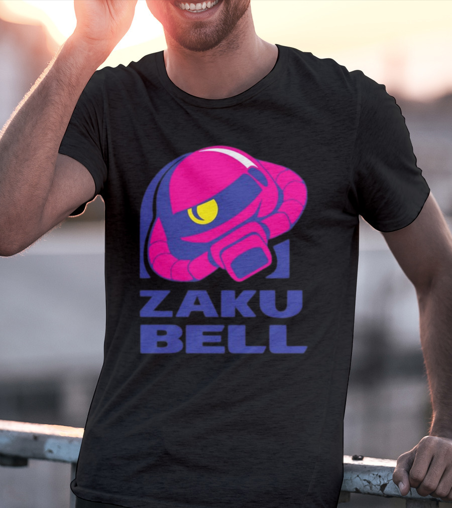 Zaku Bell Mecha Fusion Pink And Blue Helmet T-Shirt