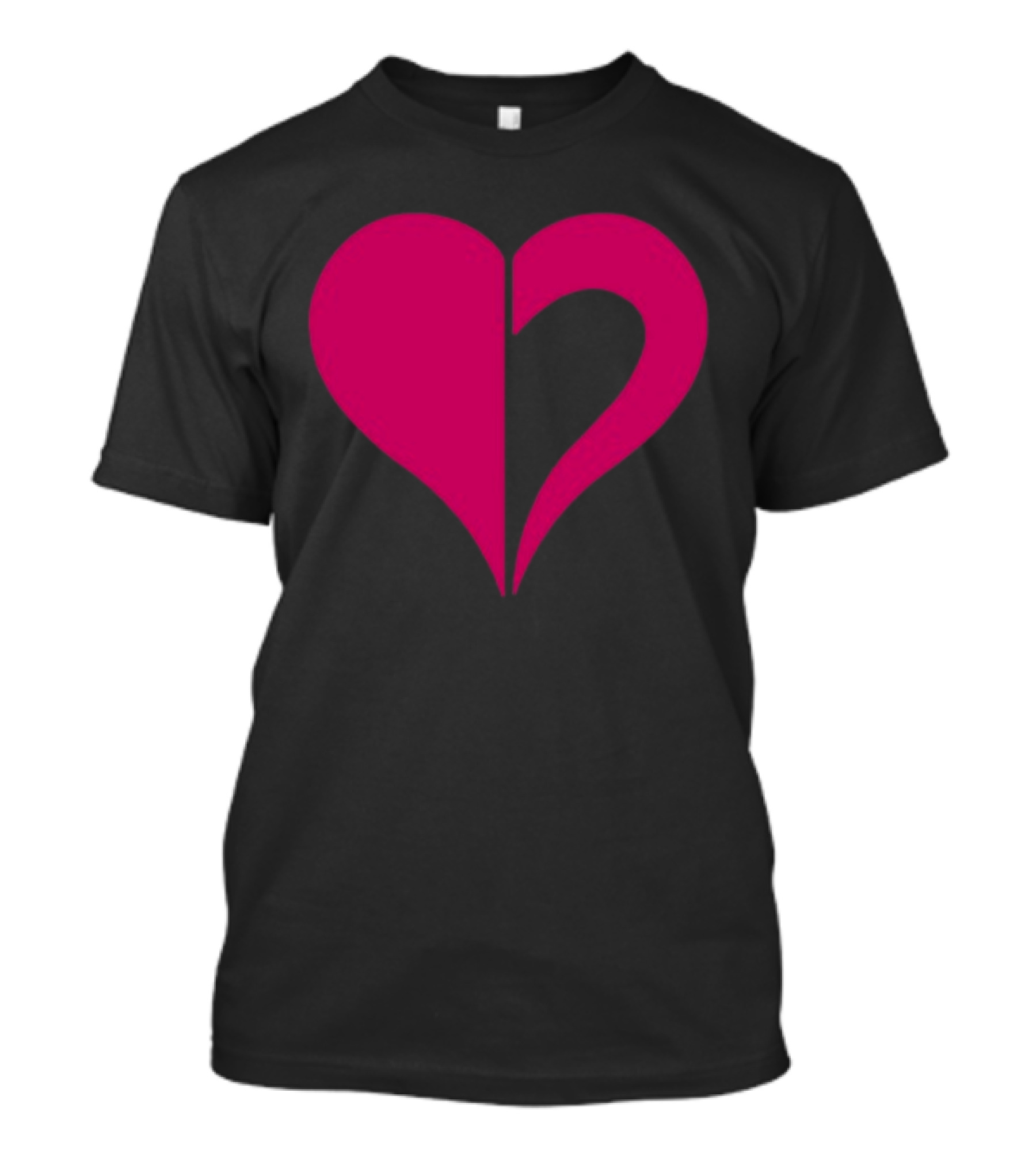 Hero Of Heart Symbol Red Half Heart Shape T-Shirt