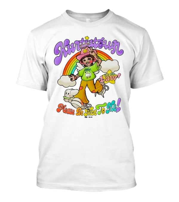 Kurtis Conner Kurtistown Please Be Nice To Me It's The Law Rainbow Character T-Shirt