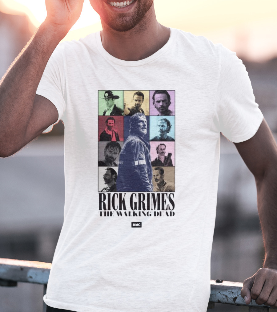 Rick Grimes The Walking Dead AMC Character Collage T-Shirt