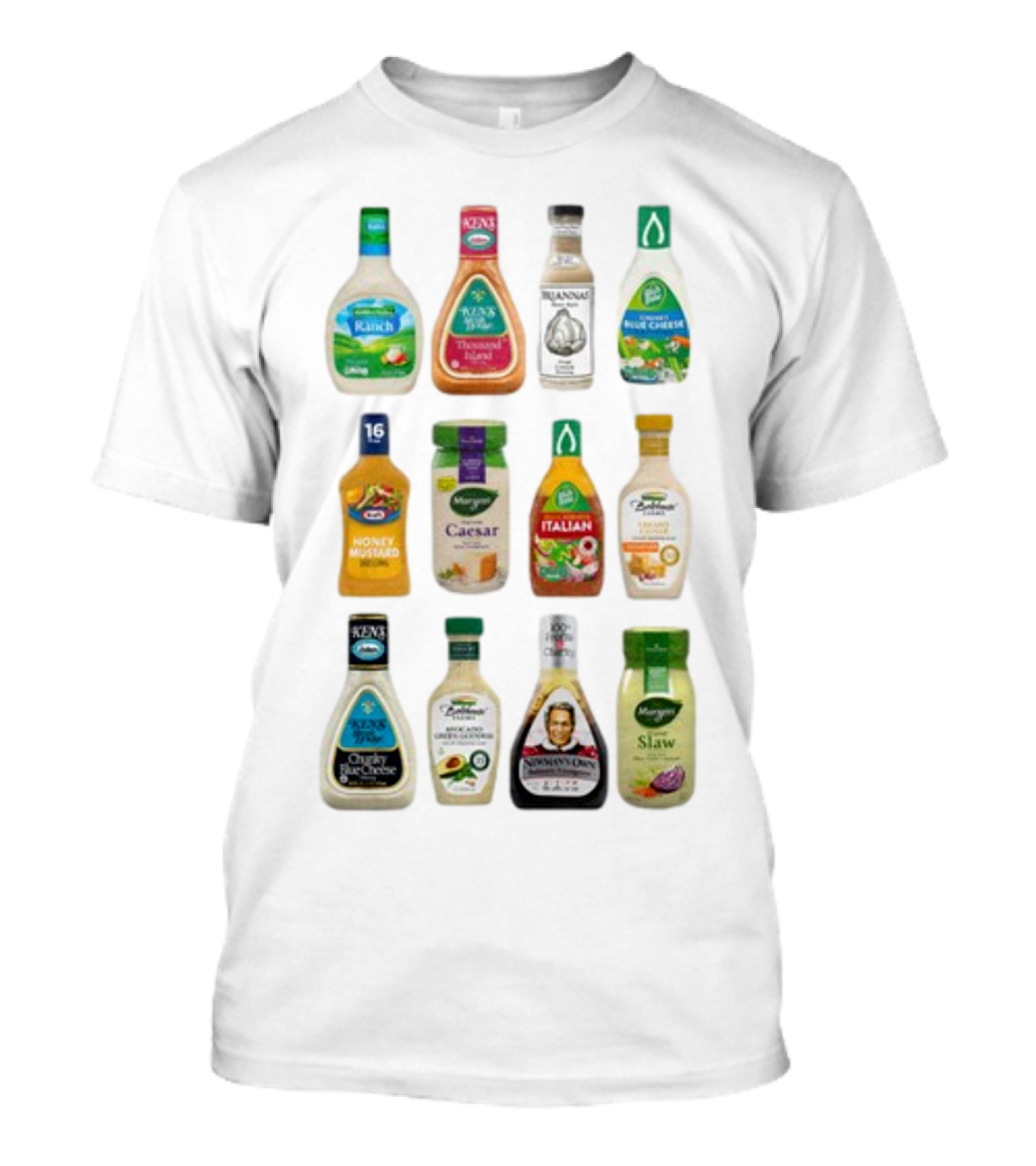 Ranch Thousand Island Balsamic Blue Cheese Honey Mustard Caesar Italian French Olive Oil Slaw T-Shirt