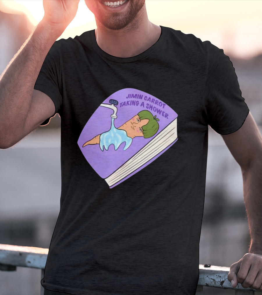 Jimin Carrot Taking A Shower Book T-Shirt