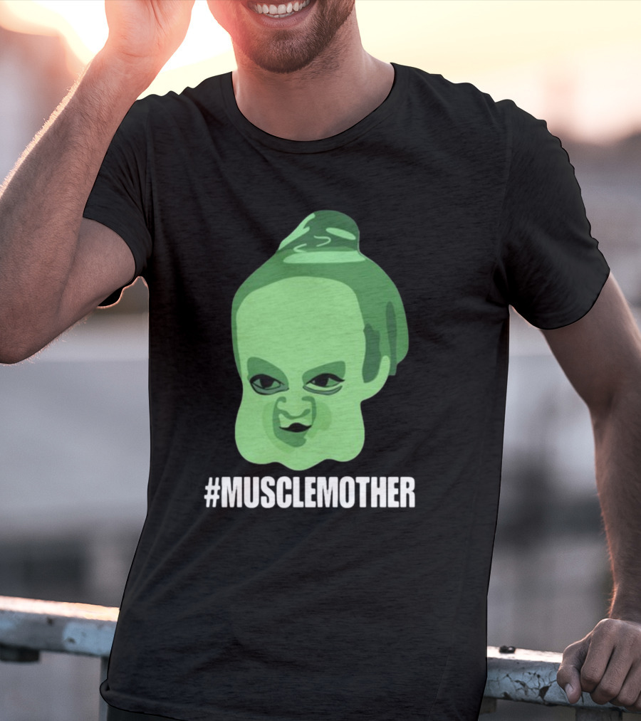 MUSCLEMOTHER Green Head Character T-Shirt