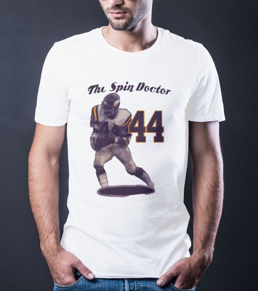 The Spin Doctor Chuck Foreman 44 Minnesota Vikings Legend T-Shirt