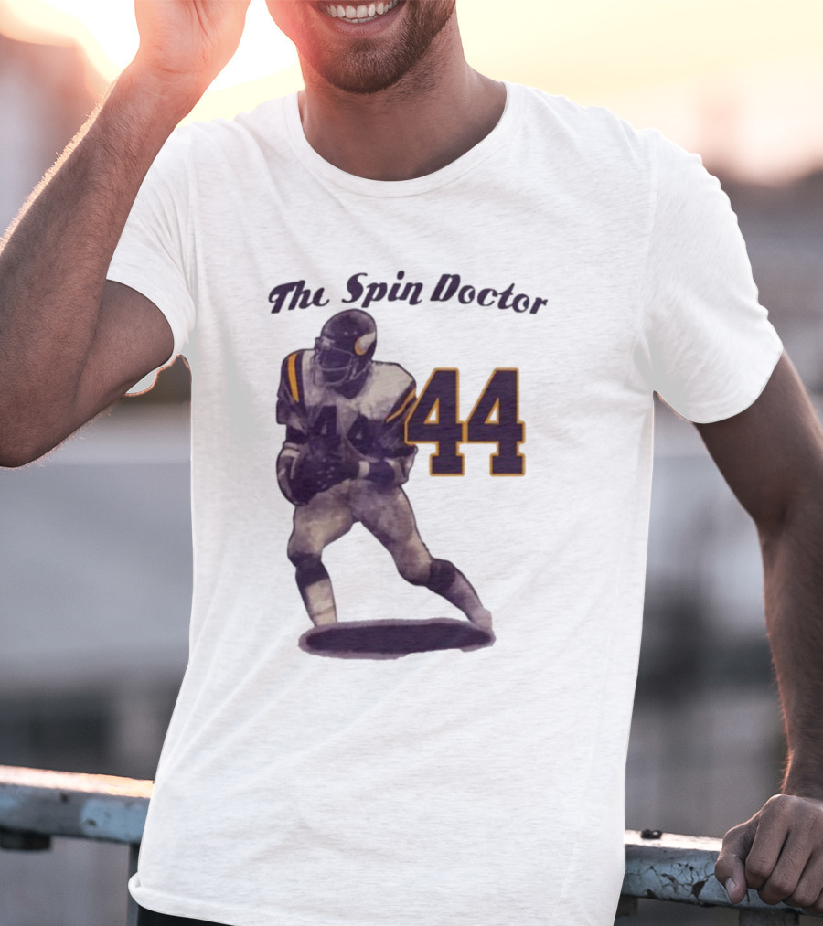 The Spin Doctor Chuck Foreman 44 Minnesota Vikings Legend T-Shirt