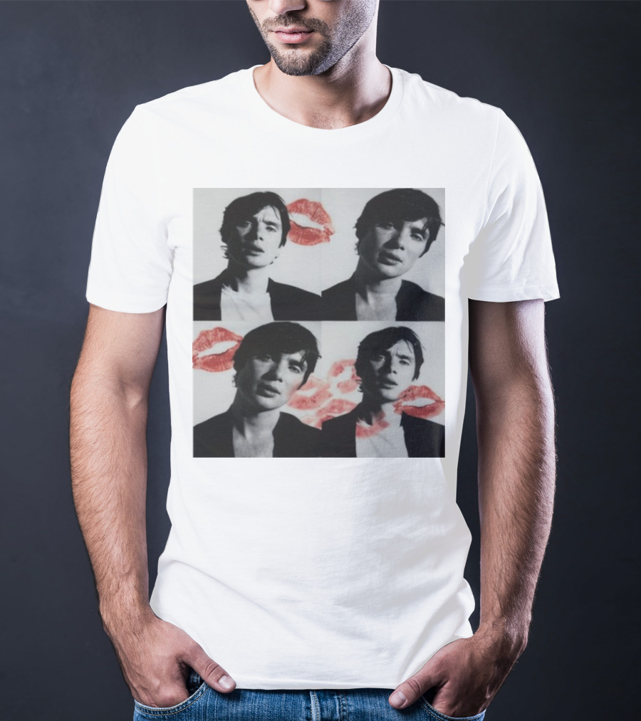 Mustardyardpress Cillian Photobooth Kiss Prints T-Shirt