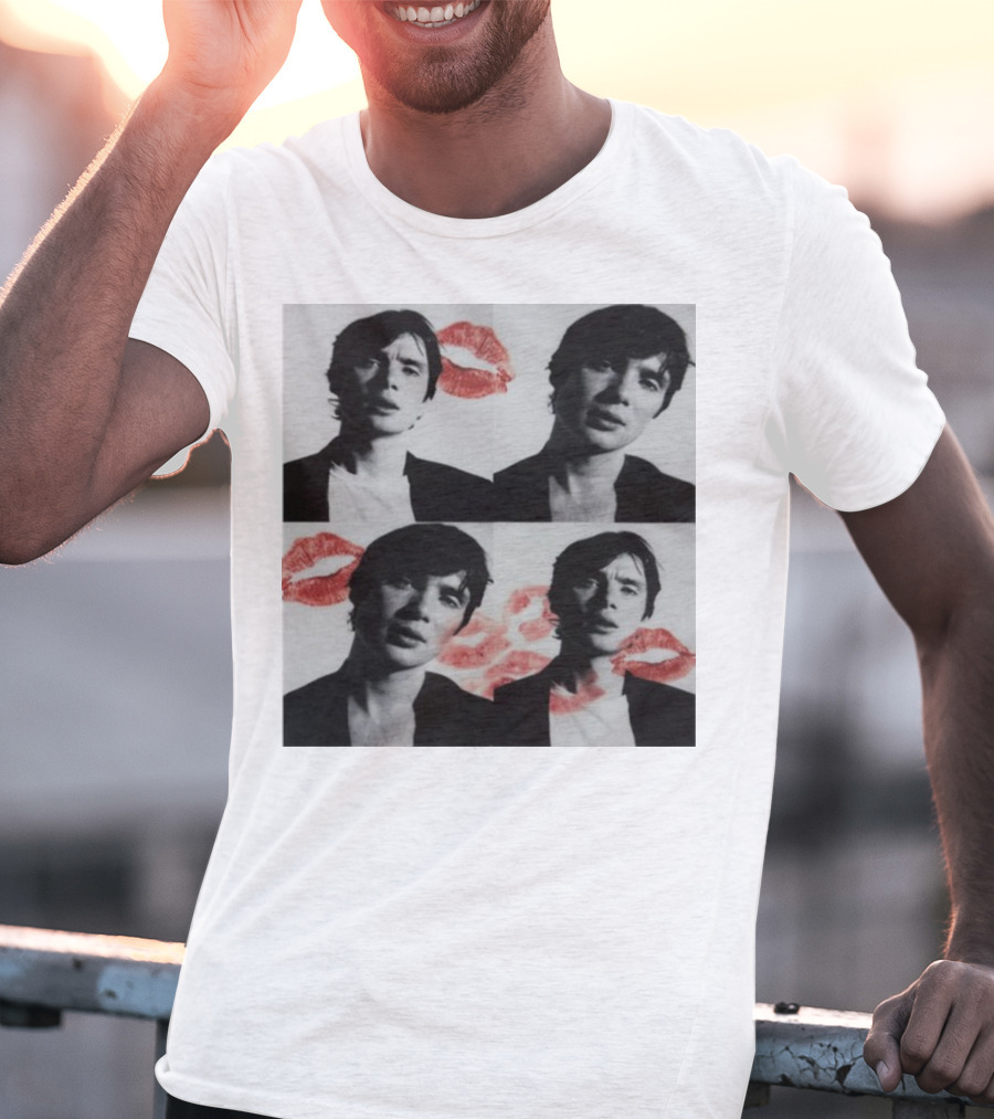 Mustardyardpress Cillian Photobooth Kiss Prints T-Shirt