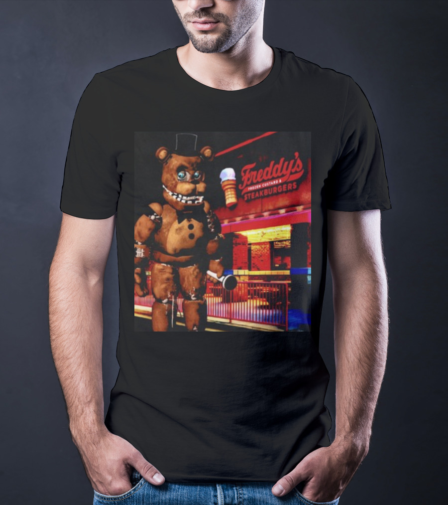 Mamonoworld Funny Bear Freddy's Frozen Custard And Steakburgers Bear T-Shirt