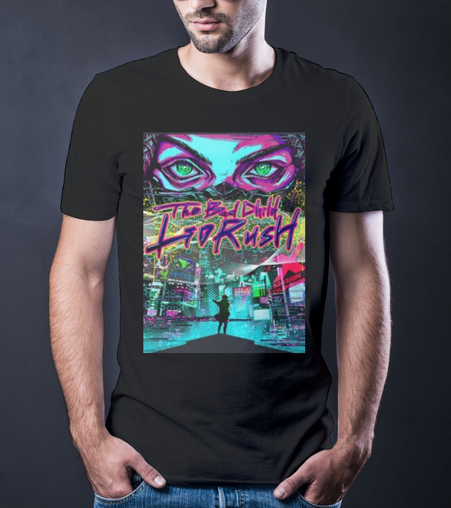 The Bad Child Lio Rush Cyber Punk Tokyo Neon Streetscape T-Shirt