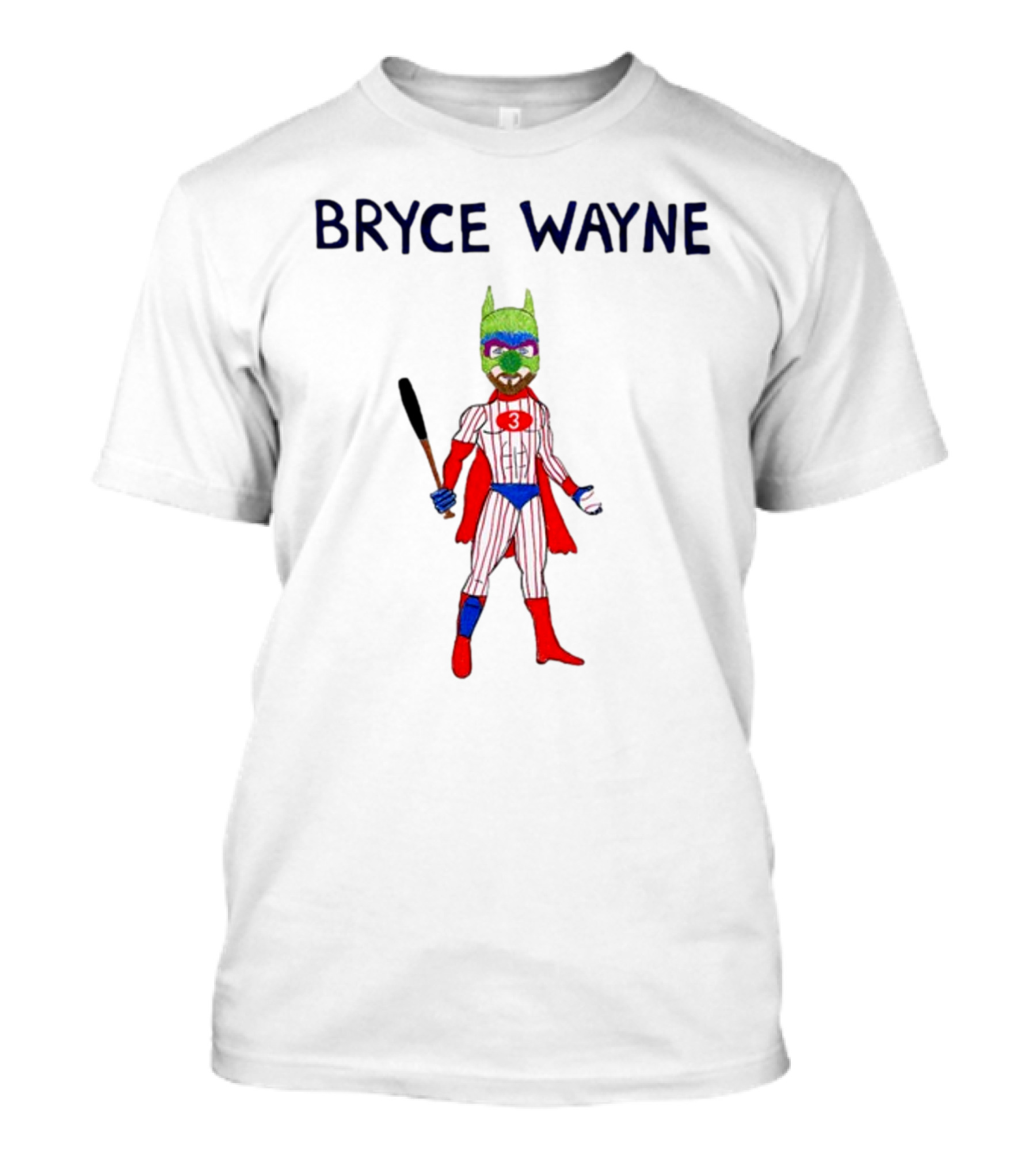 Bryce Wayne Superhero Baseball Player Costume T-Shirt