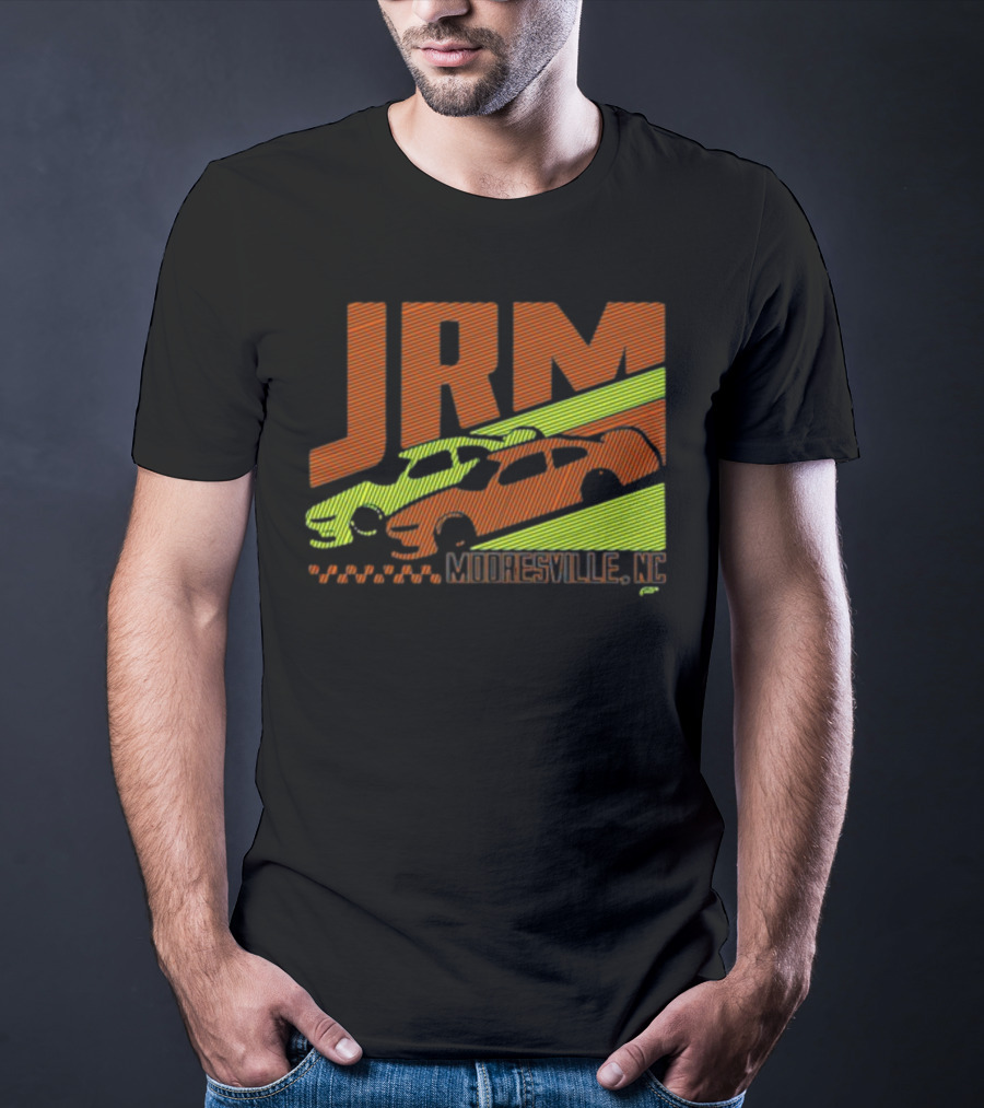 JRM Mooresville NC Neon Blue Racing Cars T-Shirt