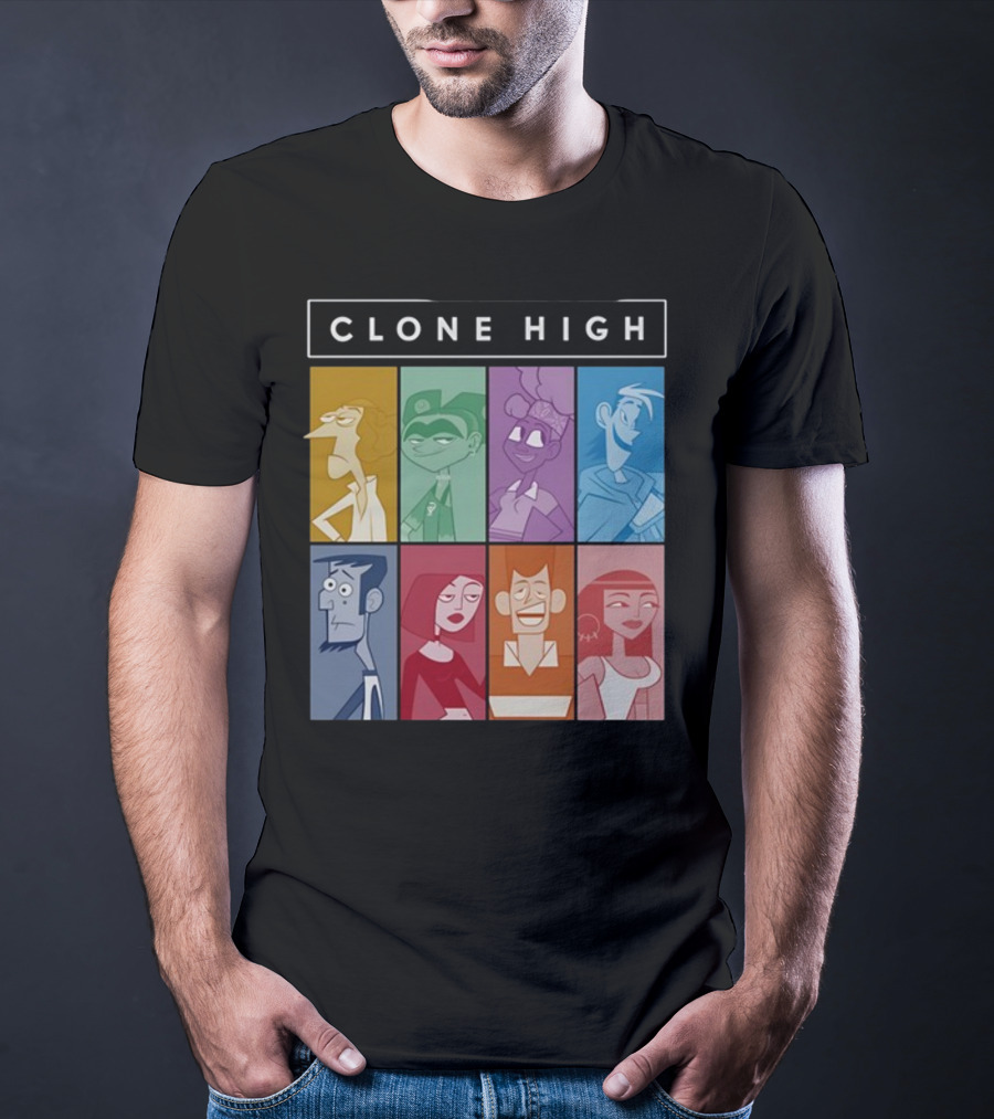 Clone High Character Blocks Cast Montage T-Shirt