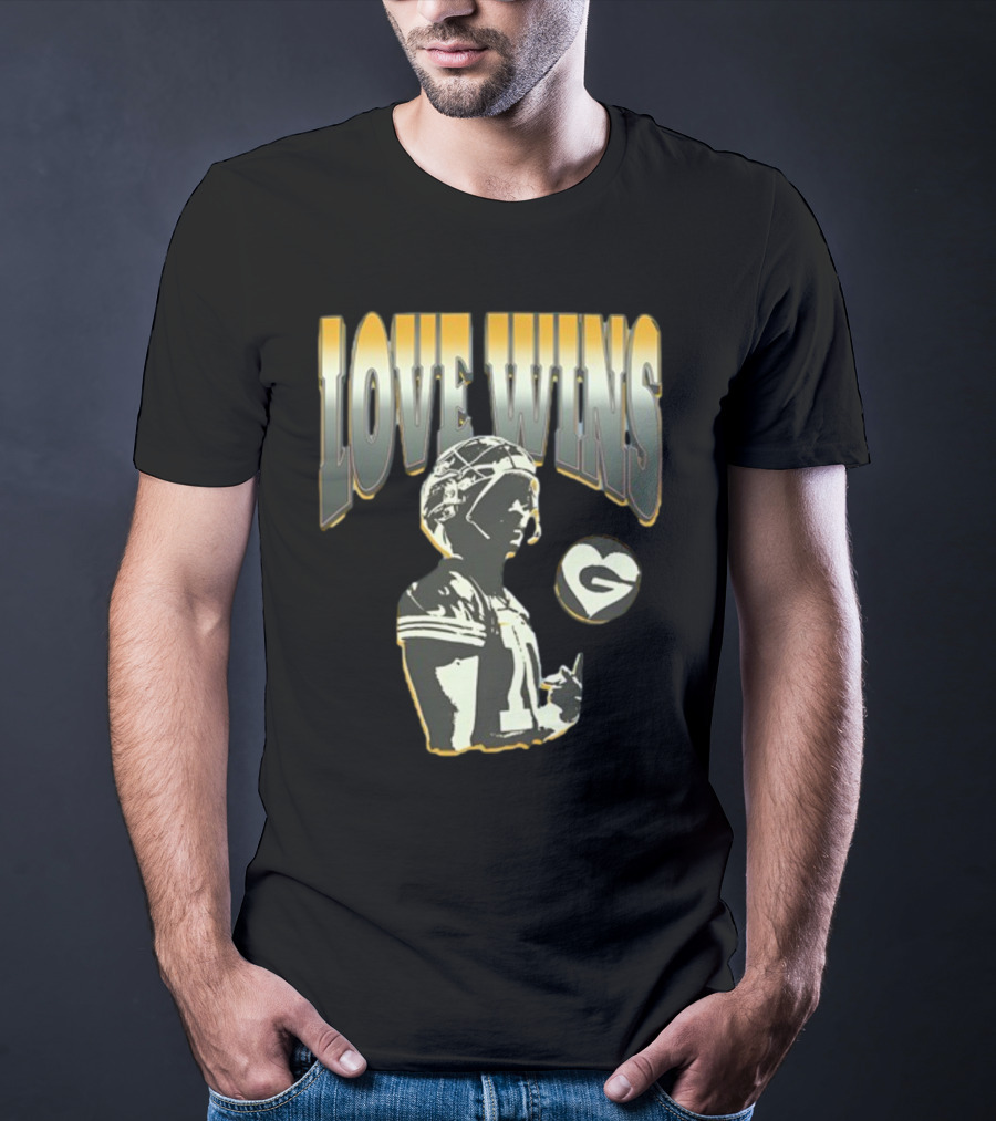Love Wins Campeche Collective Football Heart Vintage T-Shirt