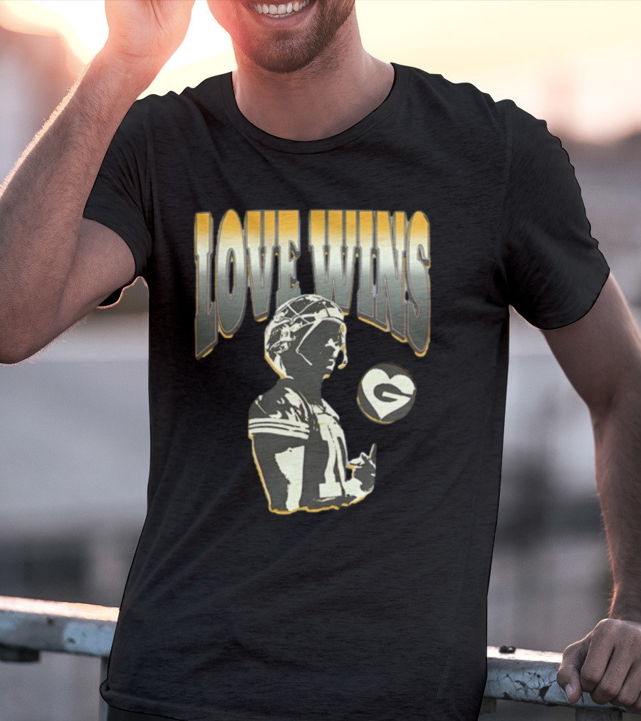 Love Wins Campeche Collective Football Heart Vintage T-Shirt