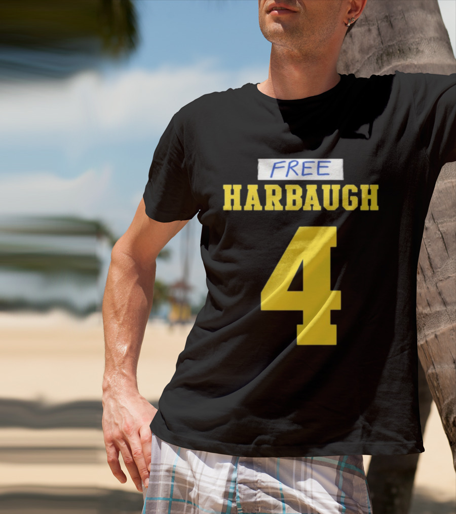 Free Harbaugh 4 J.J. McCarthy Michigan T-Shirt