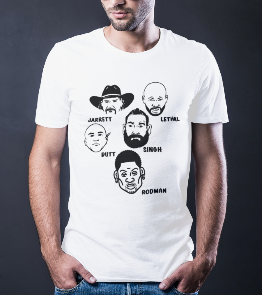Jarrett Lethal Dutt Singh Rodman Portrait Faces Collection T-Shirt