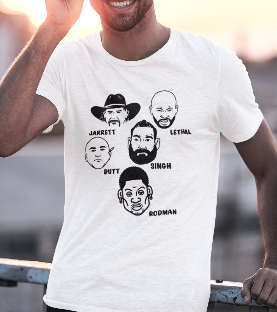 Jarrett Lethal Dutt Singh Rodman Portrait Faces Collection T-Shirt