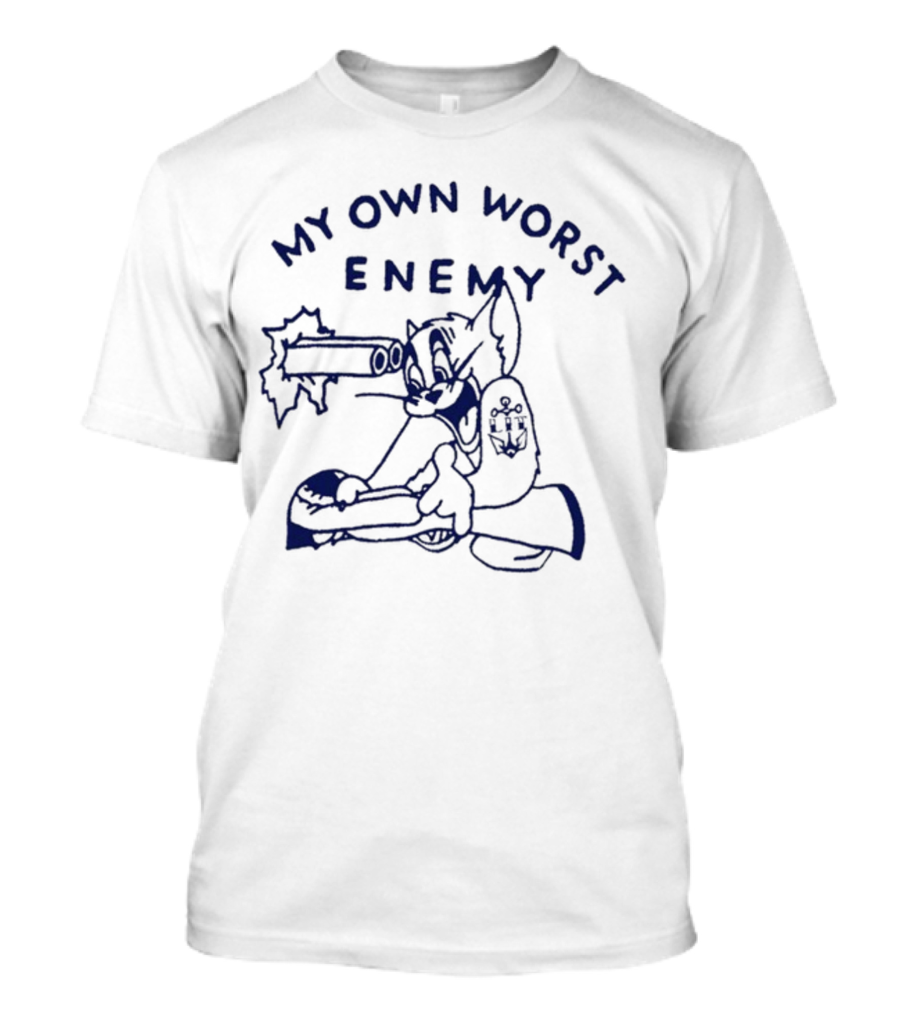 Lit My Own Worst Enemy Tom With Gun T-Shirt