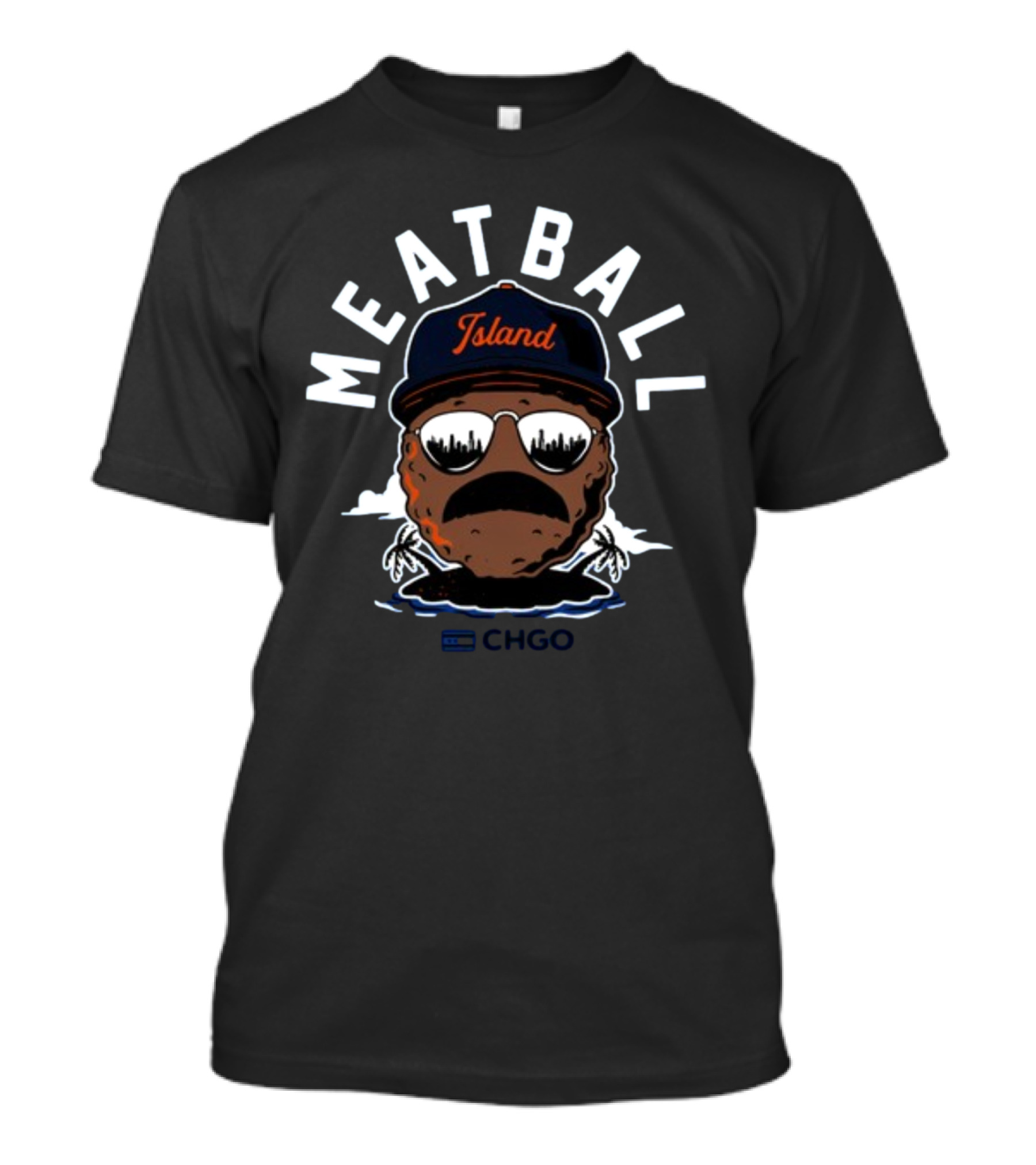 Greg Braggs Jr Meatball Island CHGO Sunglasses Reflection T-Shirt