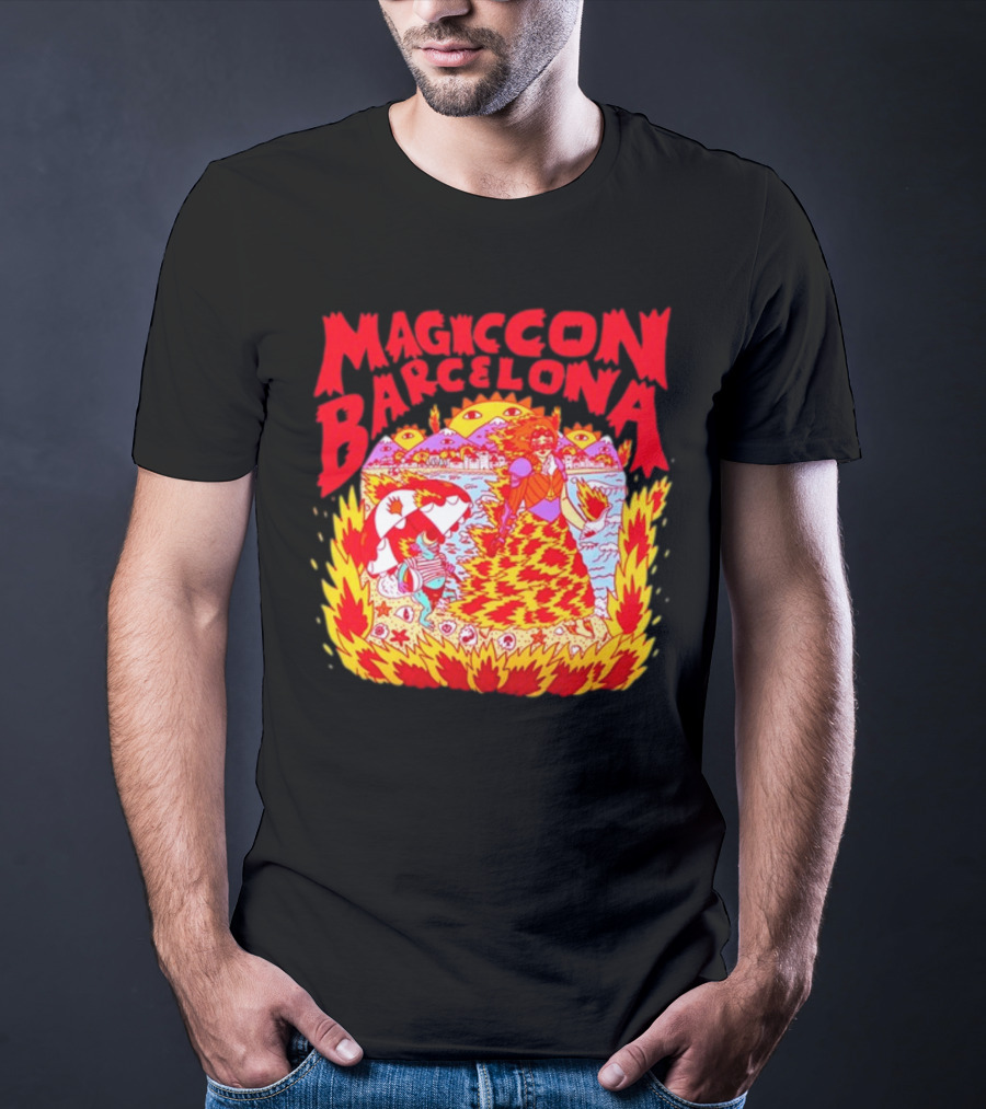 Magiccon Barcelona Vibrant Psychedelic Inferno T-Shirt