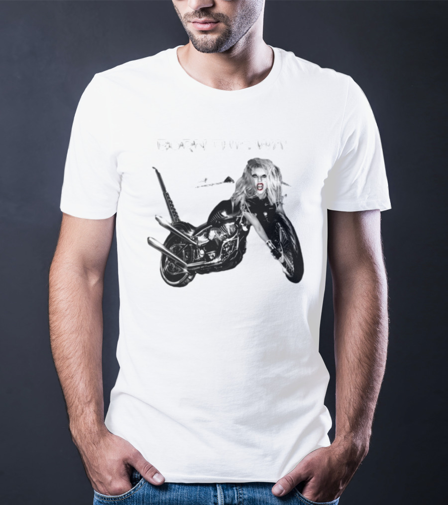 Born This Way Album Motorcycle Lady Gaga T-Shirt