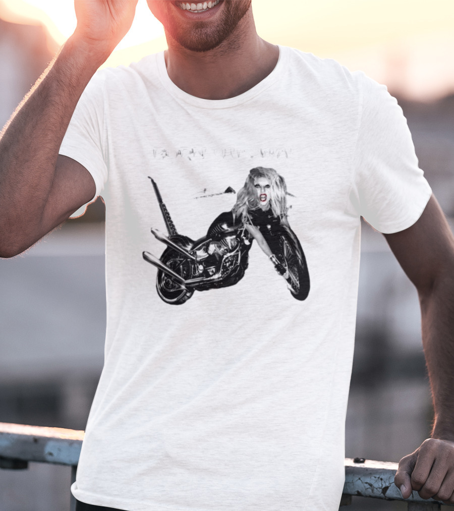 Born This Way Album Motorcycle Lady Gaga T-Shirt