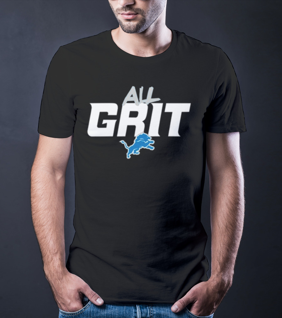 Detroit Lions All Grit Lions Logo T-Shirt